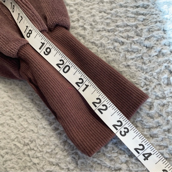 Free people movement hoodie womens Small brown cropped Y2K streetwear goth comfy - Picture 13 of 14